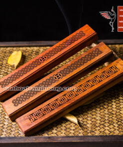 Khay đốt trầm hương sang trọng bằng gỗ hương nhiều họa tiết