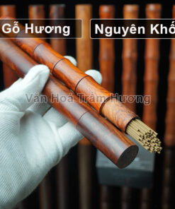 Ống đựng nhang trầm không tăm bằng gỗ hương sang trọng