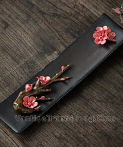 Khay cắm nhang trầm họa tiết Hoa Đào