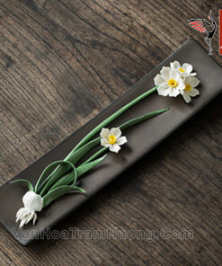 Khay cắm nhang trầm họa tiết Hoa Thủy Tiên