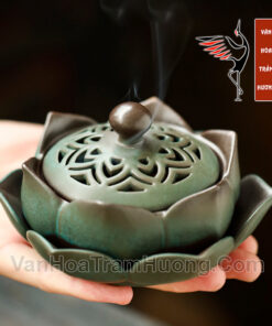 Lư xông trầm bằng gốm - Lư Hoa Sen
