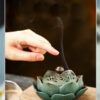Lư xông trầm bằng gốm - Lư Hoa Sen - Ảnh 12