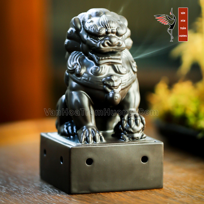 Lư xông trầm bằng gốm dạng sư tử - Ảnh 10