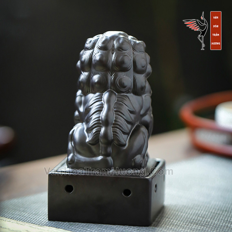 Lư xông trầm bằng gốm dạng sư tử - Ảnh 4