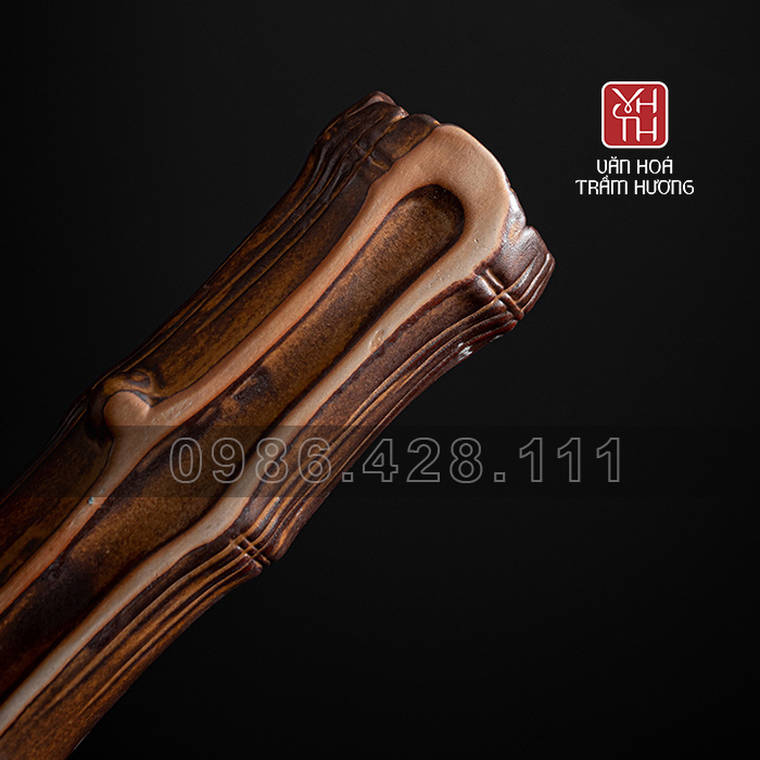 Hộp đốt nhang trầm không tăm gốm trúc - Ảnh 13