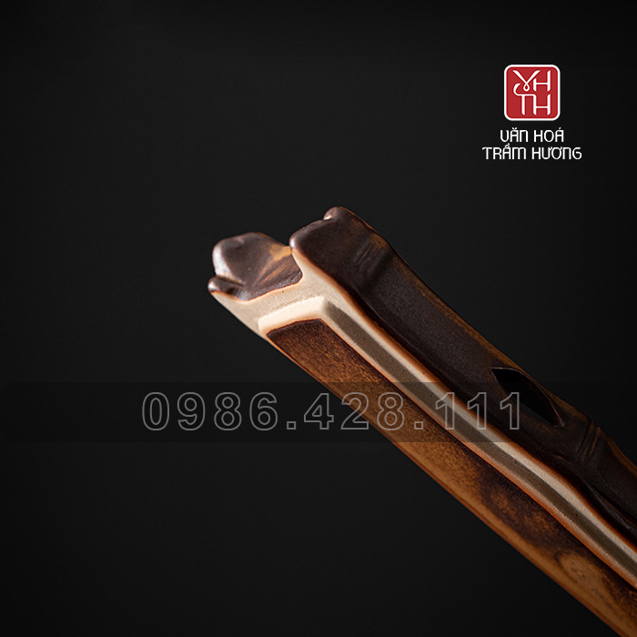 Hộp đốt nhang trầm không tăm gốm trúc - Ảnh 10