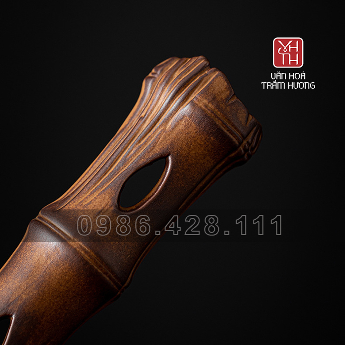 Hộp đốt nhang trầm không tăm gốm trúc - Ảnh 9