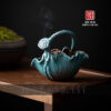 Lư xông trầm bằng gốm lá sen cho nhang khoanh - Ảnh 5