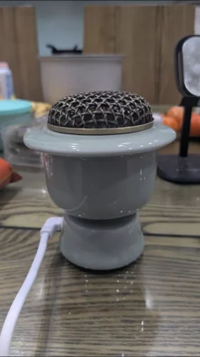 Lư đốt trầm hương bằng điện Gốm Men Lam photo review