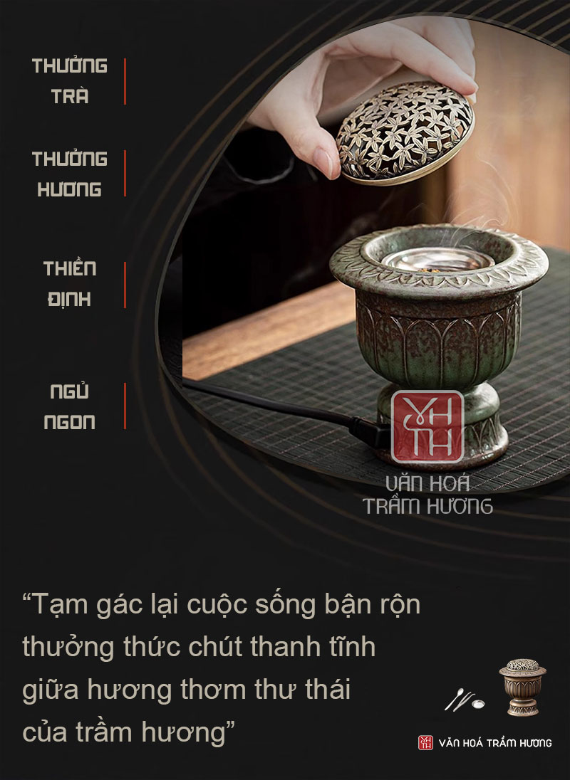 Lư điện xông trầm gốm men lá - Ảnh 6