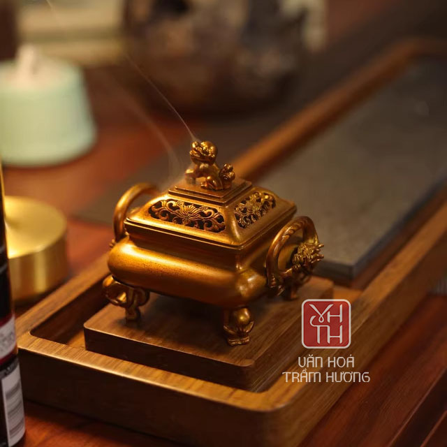 Lư Xông Trầm Bằng Đồng Cao Cấp Kim Long - Ảnh 6