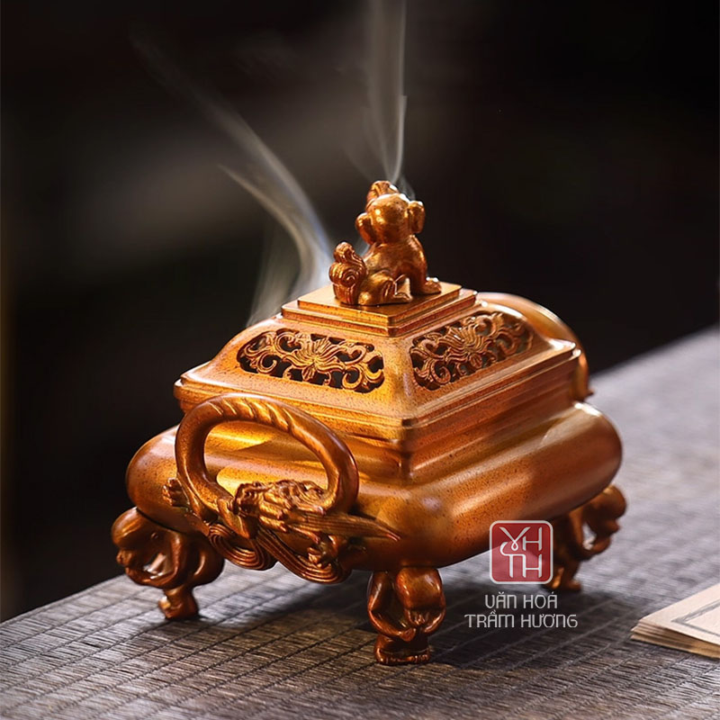 Lư Xông Trầm Bằng Đồng Cao Cấp Kim Long - Ảnh 7